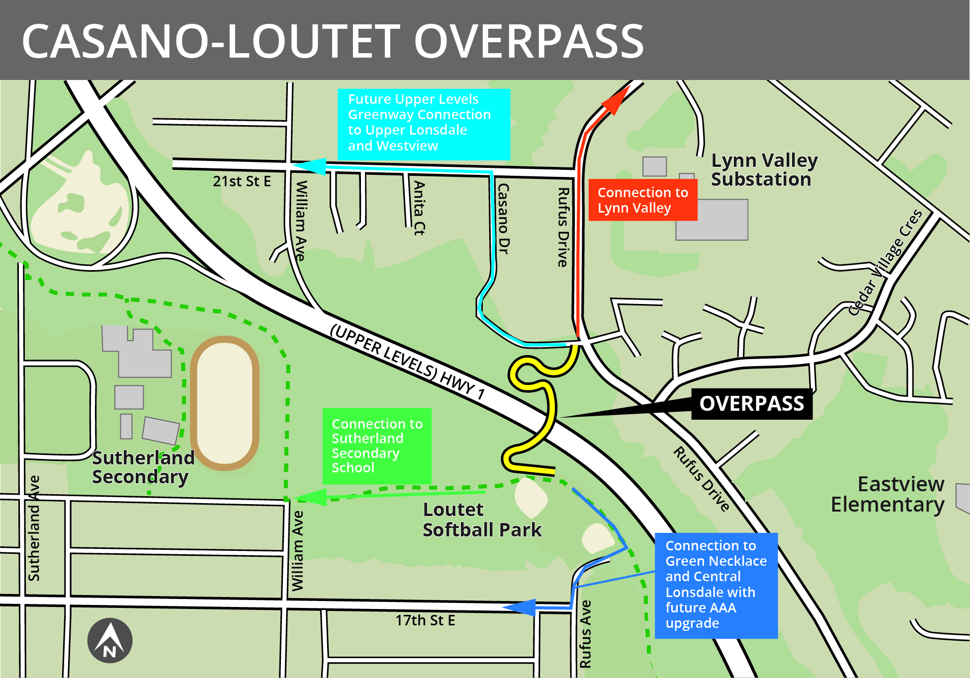 Map of Casano-Loutet Overpass project