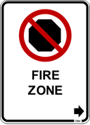 fire zone sign