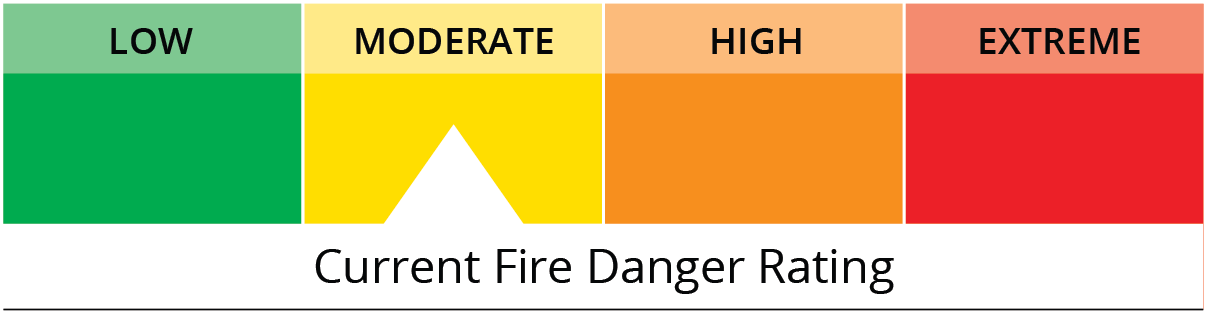 fire danger rating MODERATE