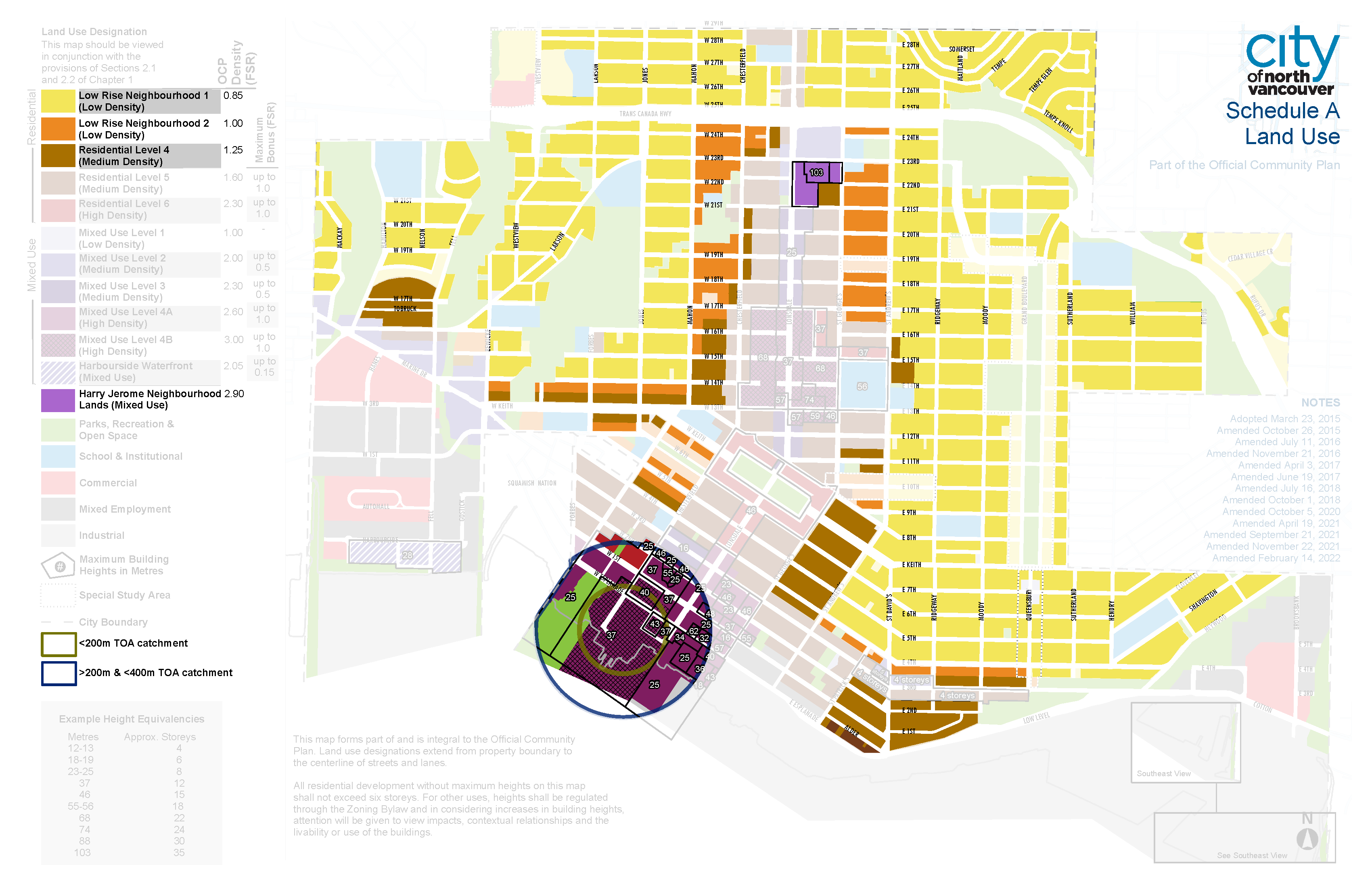 Schedule A Land Use Map Highlighted Changes