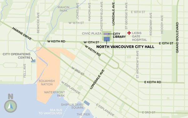 Map Of North Vancouver Maps Of City Hall | City Of North Vancouver