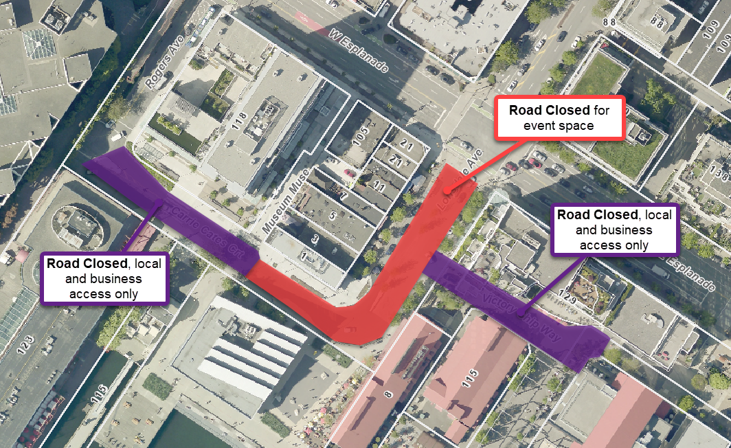 CityFest Closures Map