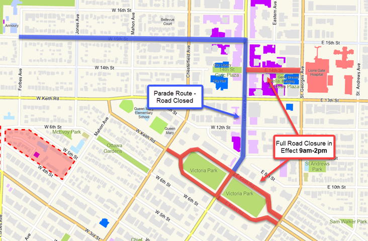 2024 Remembrance Day Parade Map