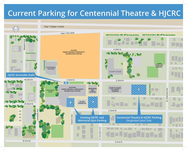 Harry Jerome Community Recreation Centre Parking Lot Closure Map January 2026