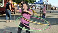 Kid hula hooping